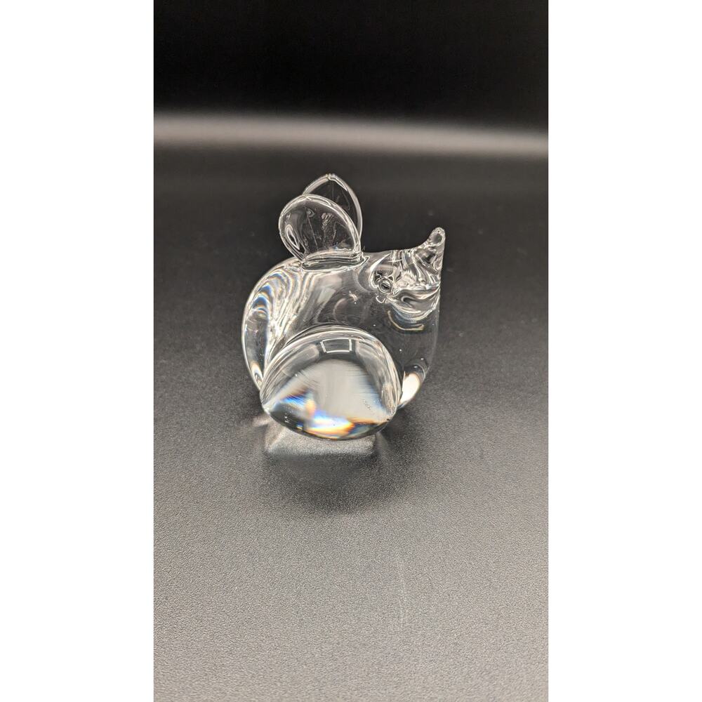 Vintage glass Mouse Paper Weight. 2.5"